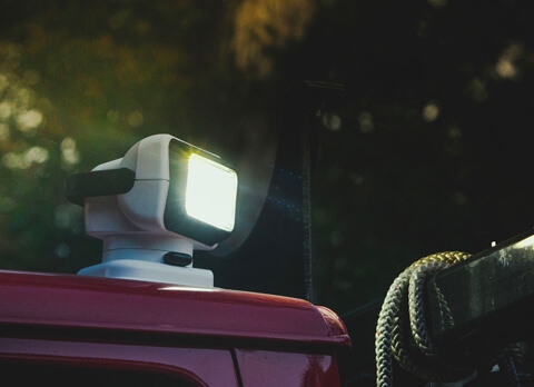 golight mounted on a vehicle