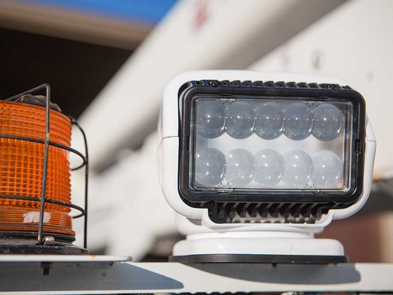 work truck pan tilt searchlights